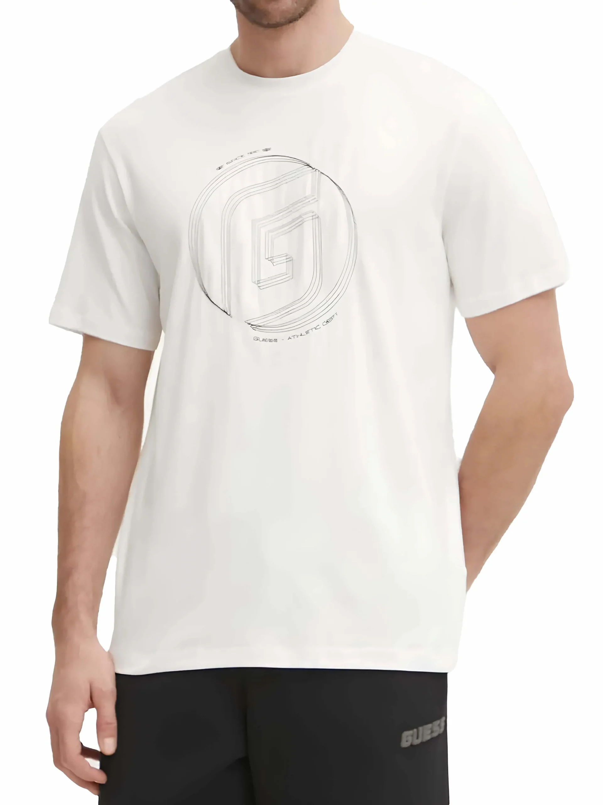 T-SHIRT UOMO - GUESS ATHLEISURE - Z5RI01 J1314 - BIANCO, S