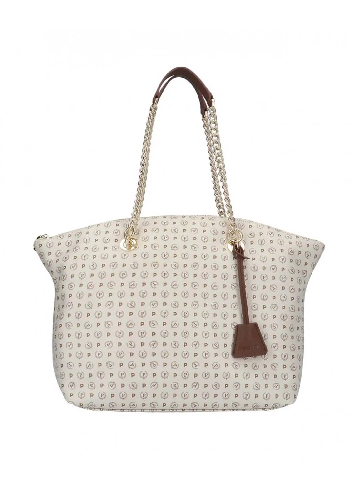 BORSA A SPALLA DONNA - POLLINI - TE8408PP02Q11 - AVORIO/MARRONE, UNICA