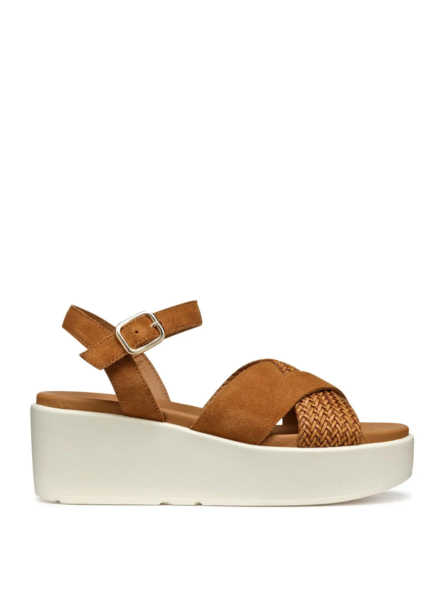 SANDALO DONNA - GEOX - D55M1B 00022 - COGNAC, 36