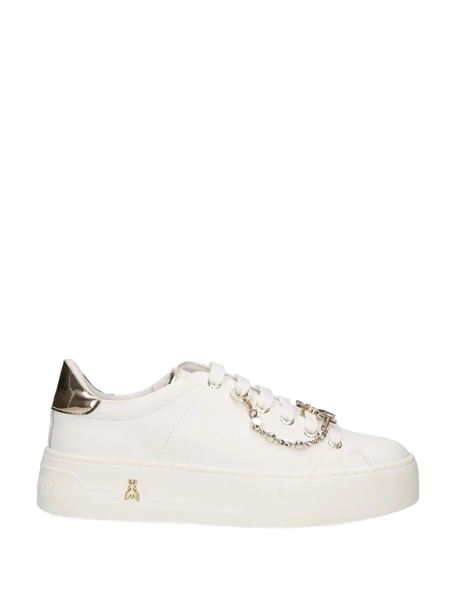 SNEAKERS DONNA - PATRIZIA PEPE - PPJ305 - BIANCO/PLATINO, 37