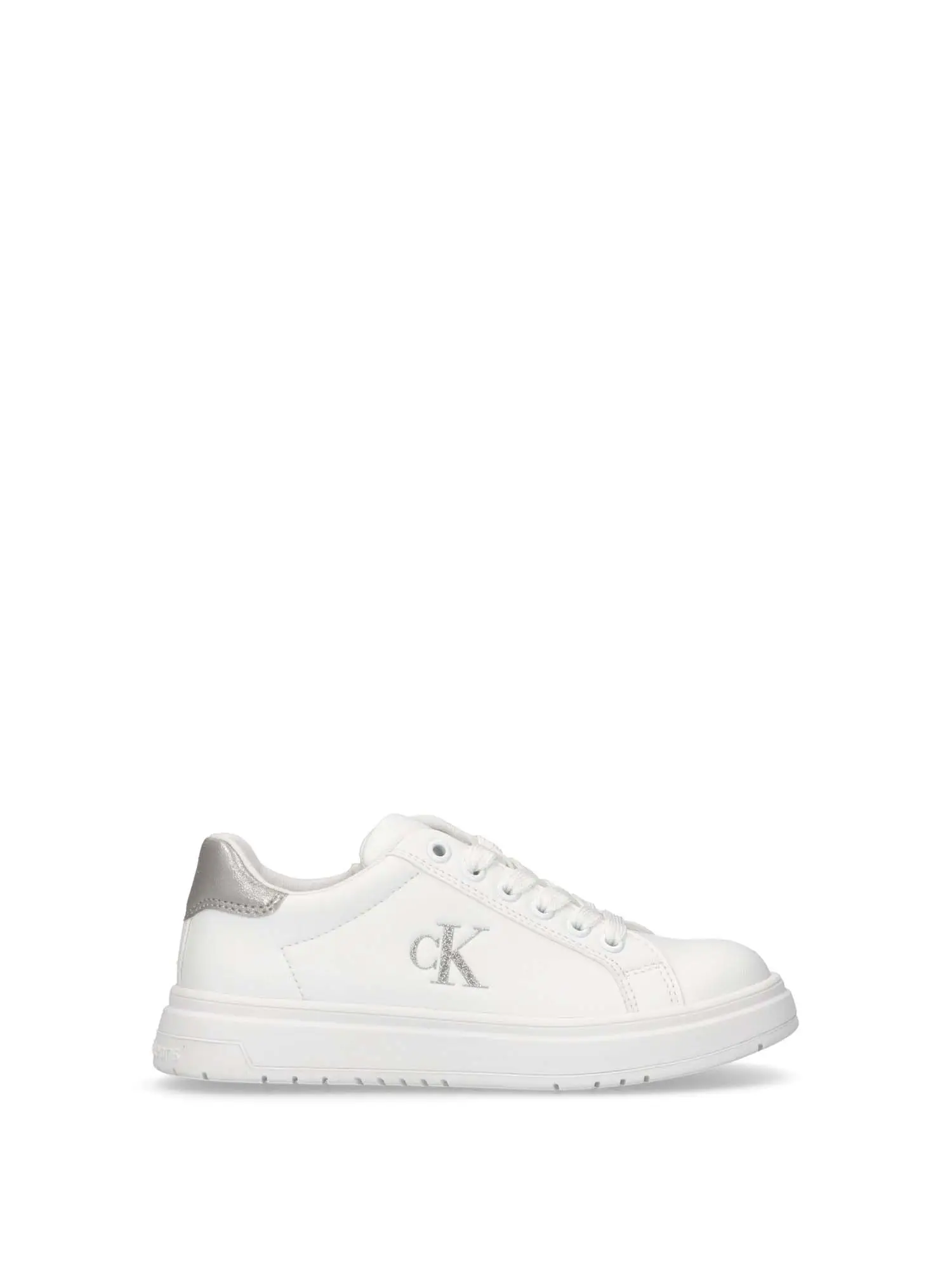 SNEAKERS RAGAZZA - CALVIN KLEIN - V3A9-82013-1355 - BIANCO/ARGENTO, 39