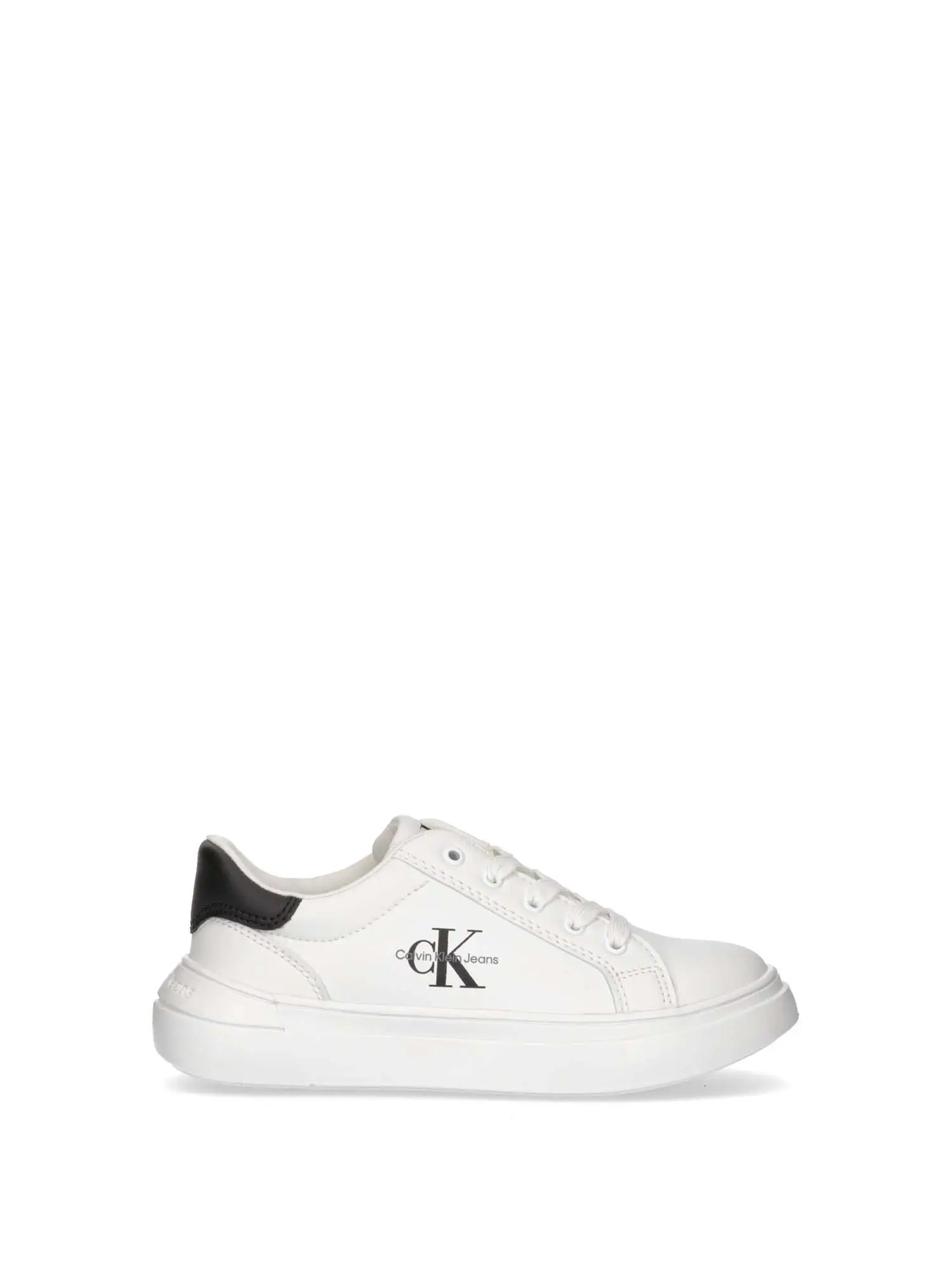 SNEAKERS UNISEX - CALVIN KLEIN - V3X9-80876-1355 - BIANCO/NERO, 39