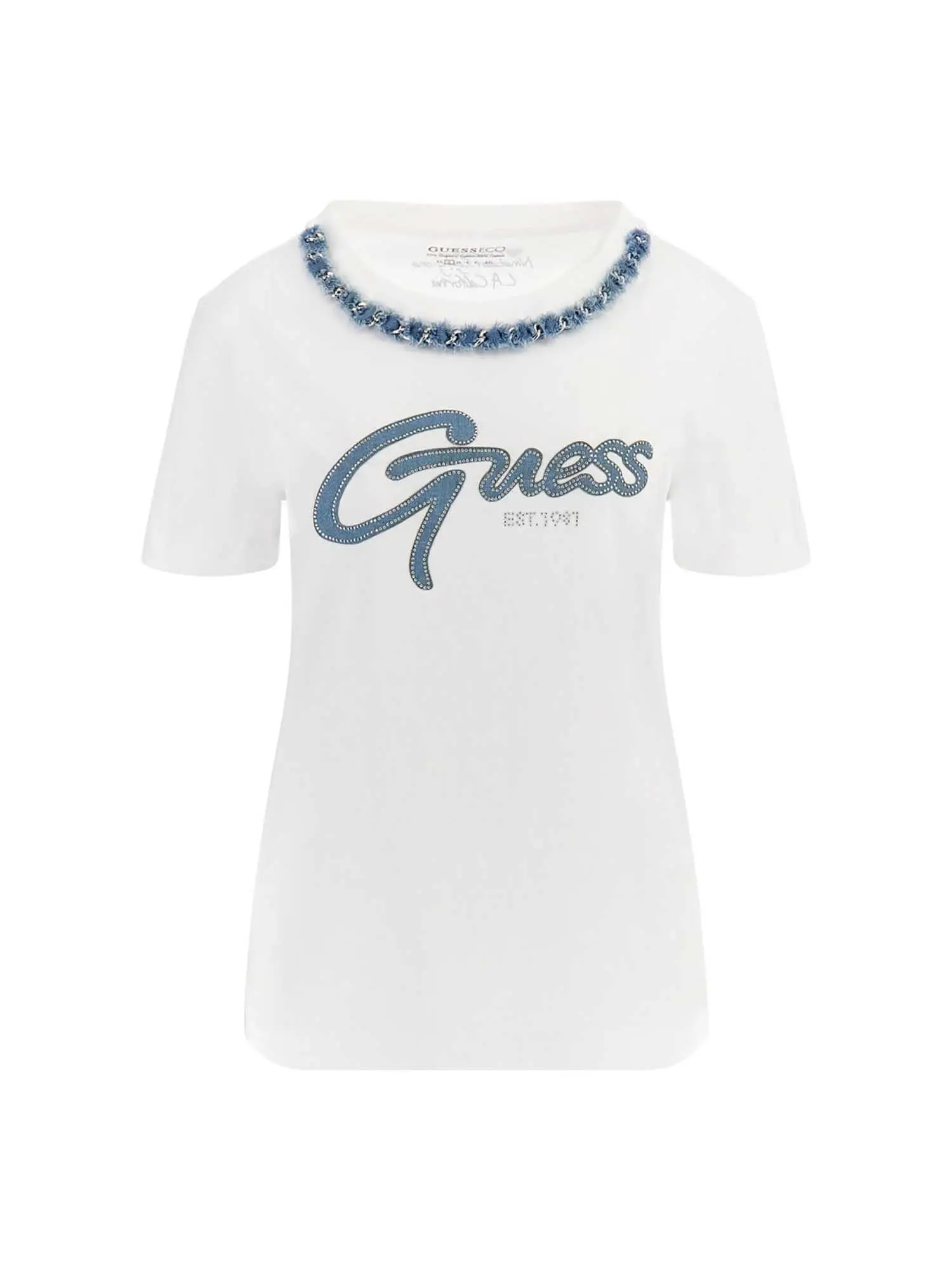 T-SHIRT DONNA - GUESS APPAREL - W5GI03 I3Z14 - BIANCO, L