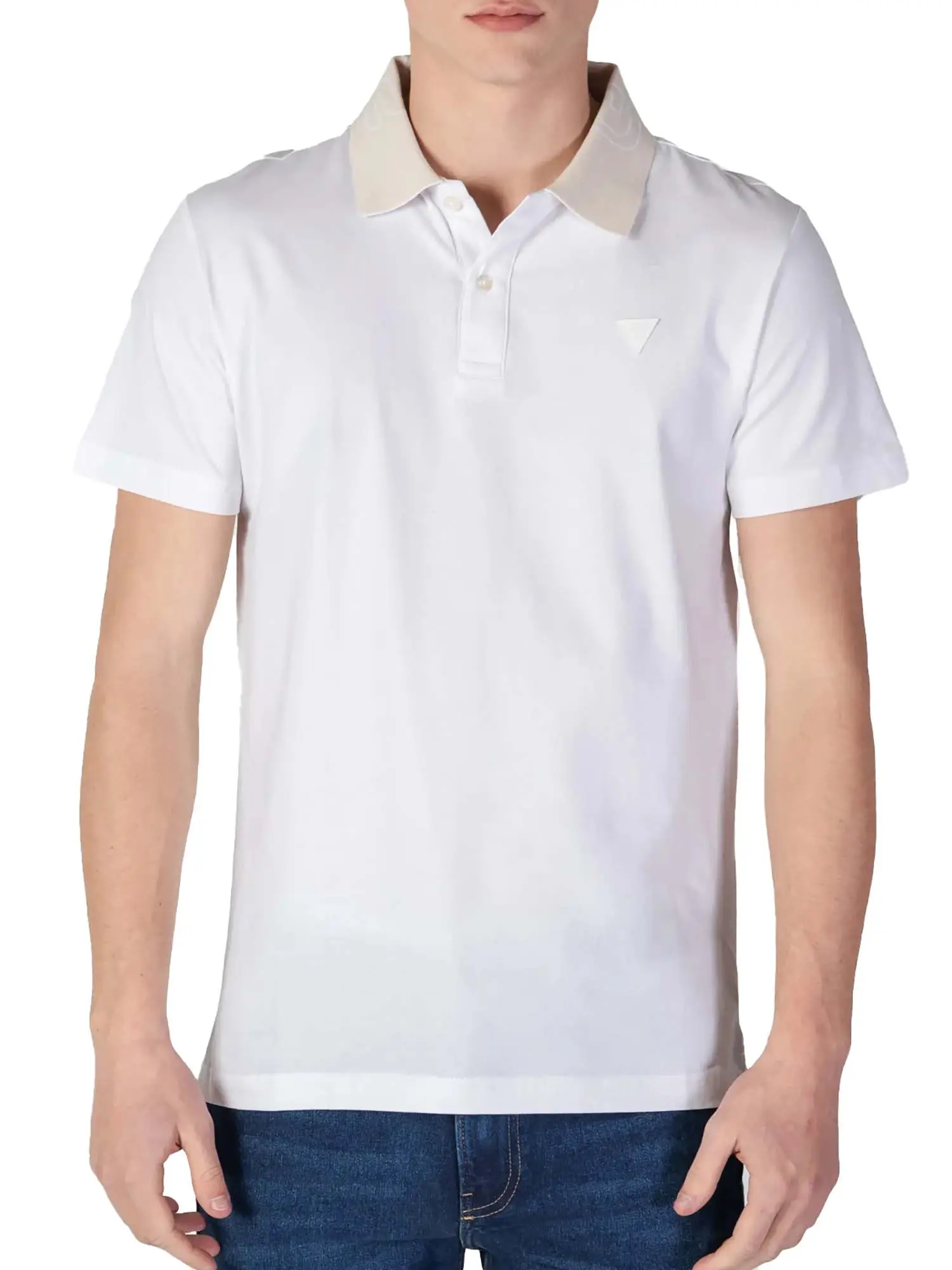 POLO UOMO - GUESS APPAREL - M5GP66 J1314 - BIANCO, S