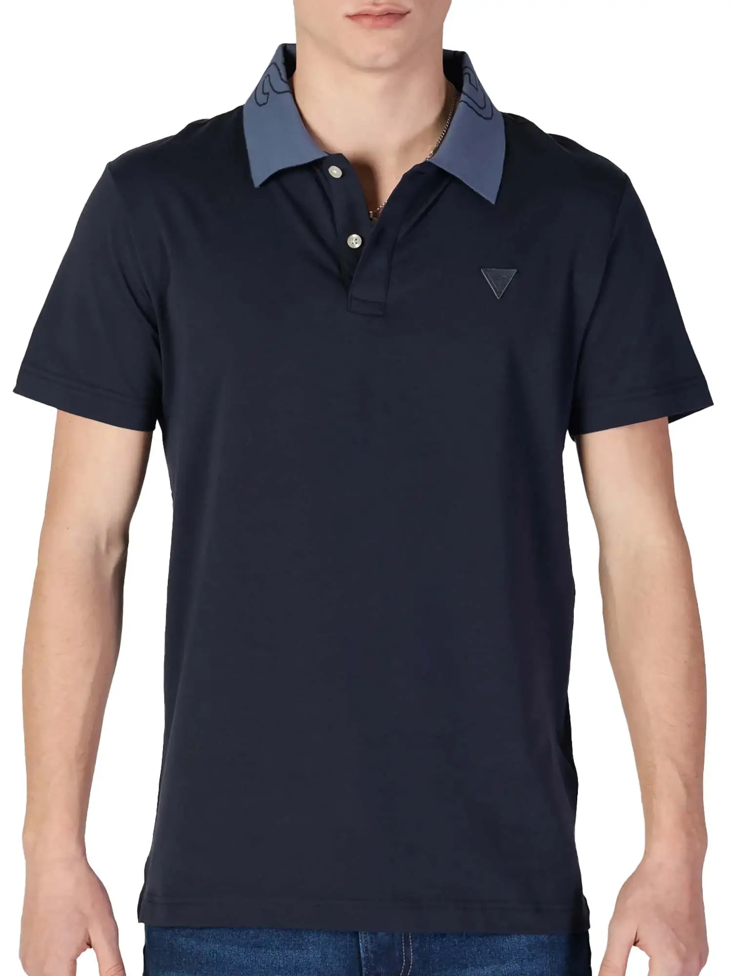 POLO UOMO - GUESS APPAREL - M5GP66 J1314 - BLU, M