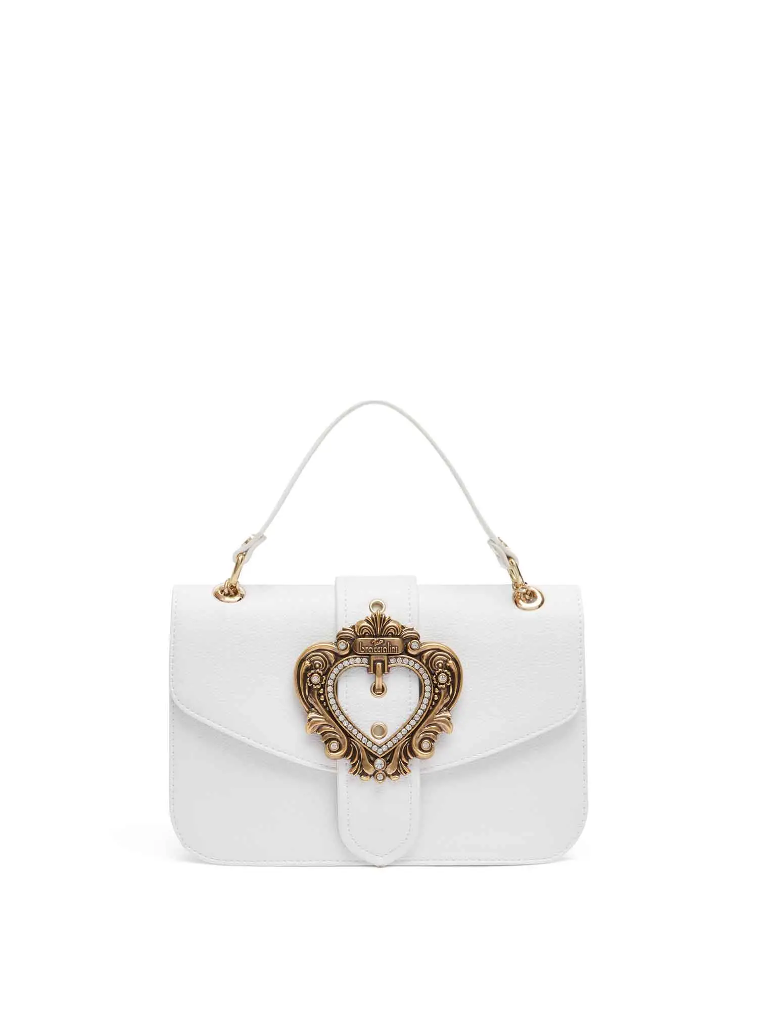 BORSA A SPALLA DONNA - BRACCIALINI - B18241-YY - BIANCO, UNICA