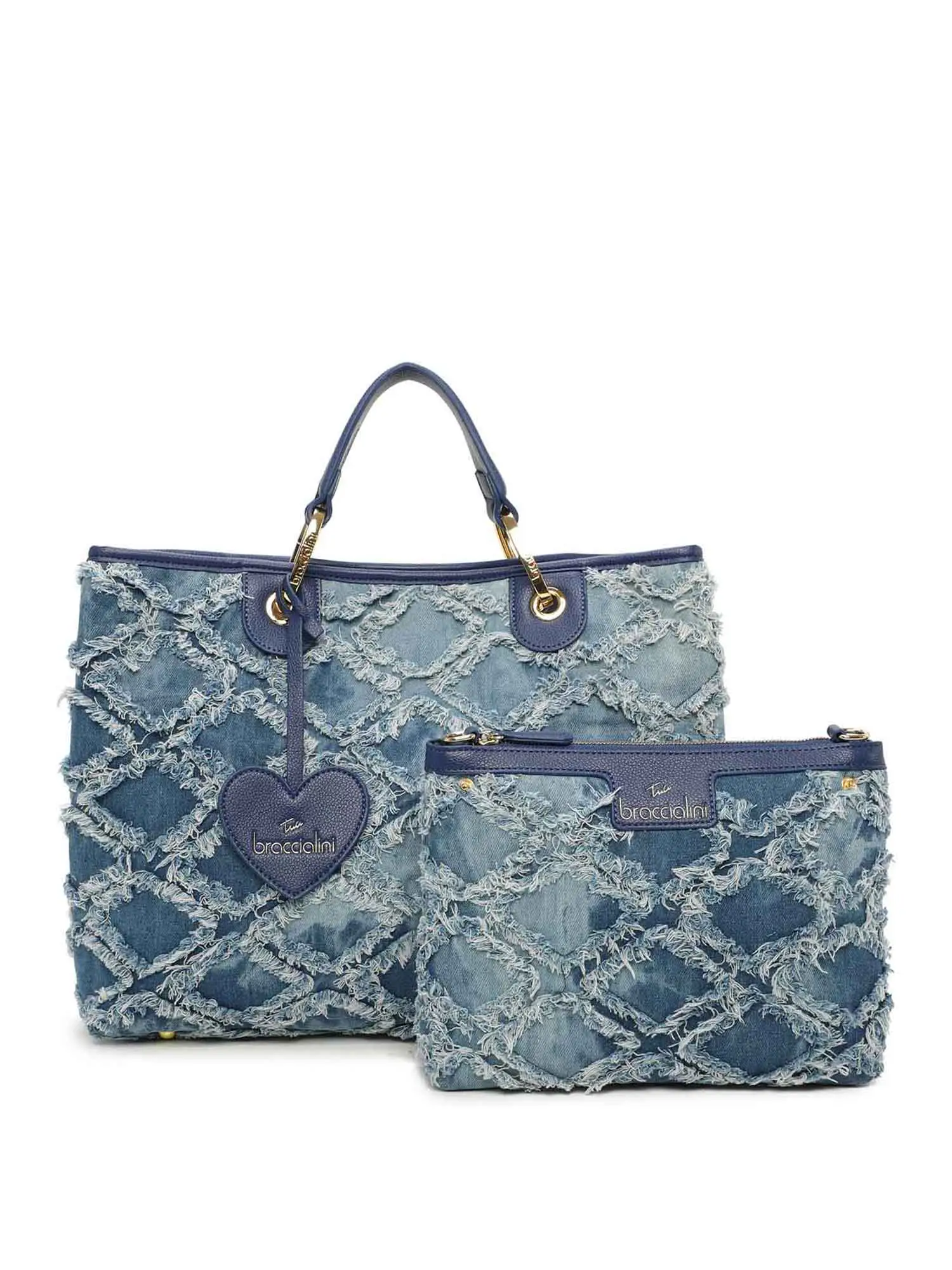 BORSA A MANO DONNA - BRACCIALINI - B18460-TY - BLU, UNICA