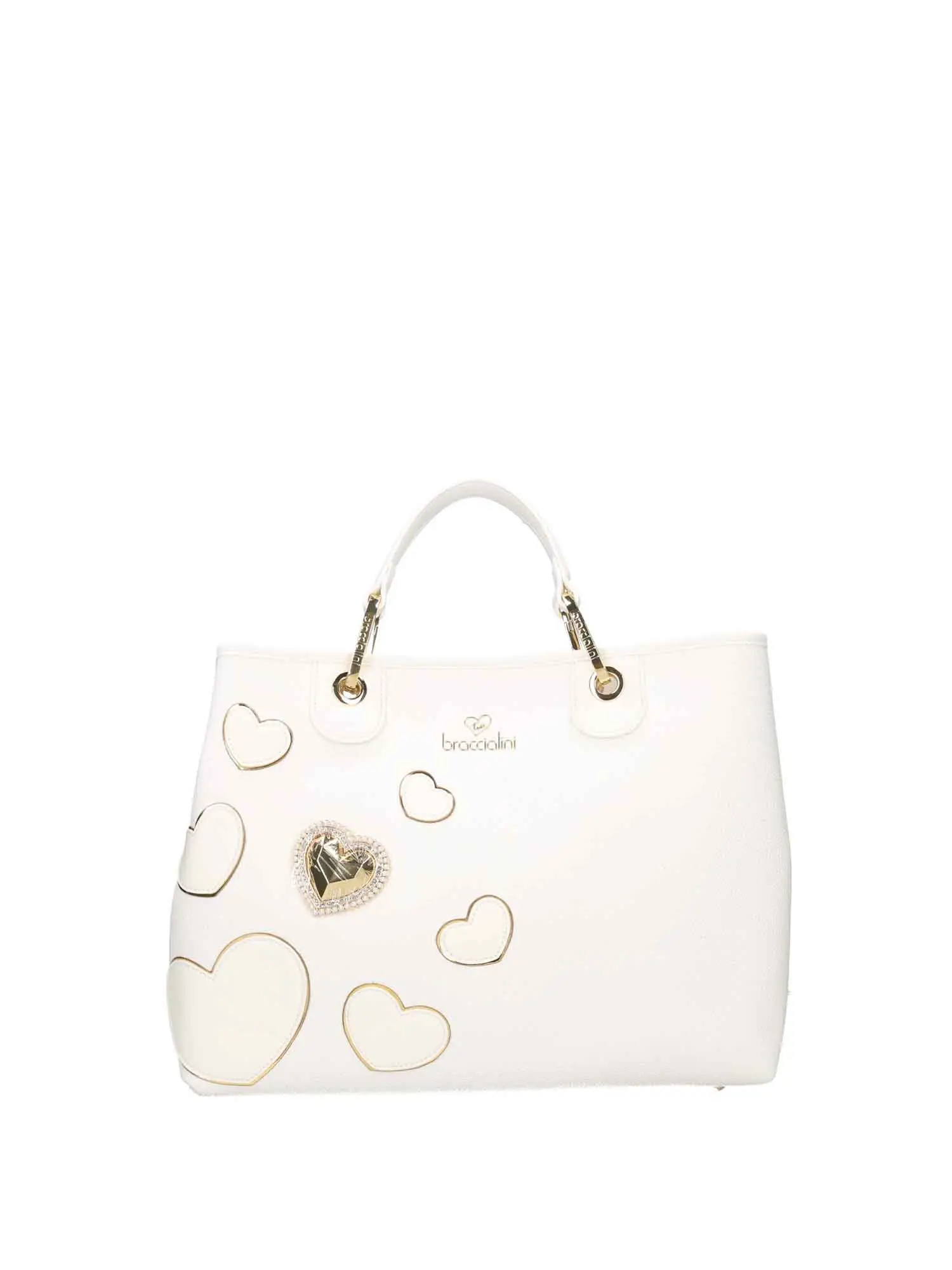 BORSA A MANO DONNA - BRACCIALINI - B18210-YY - BIANCO, UNICA