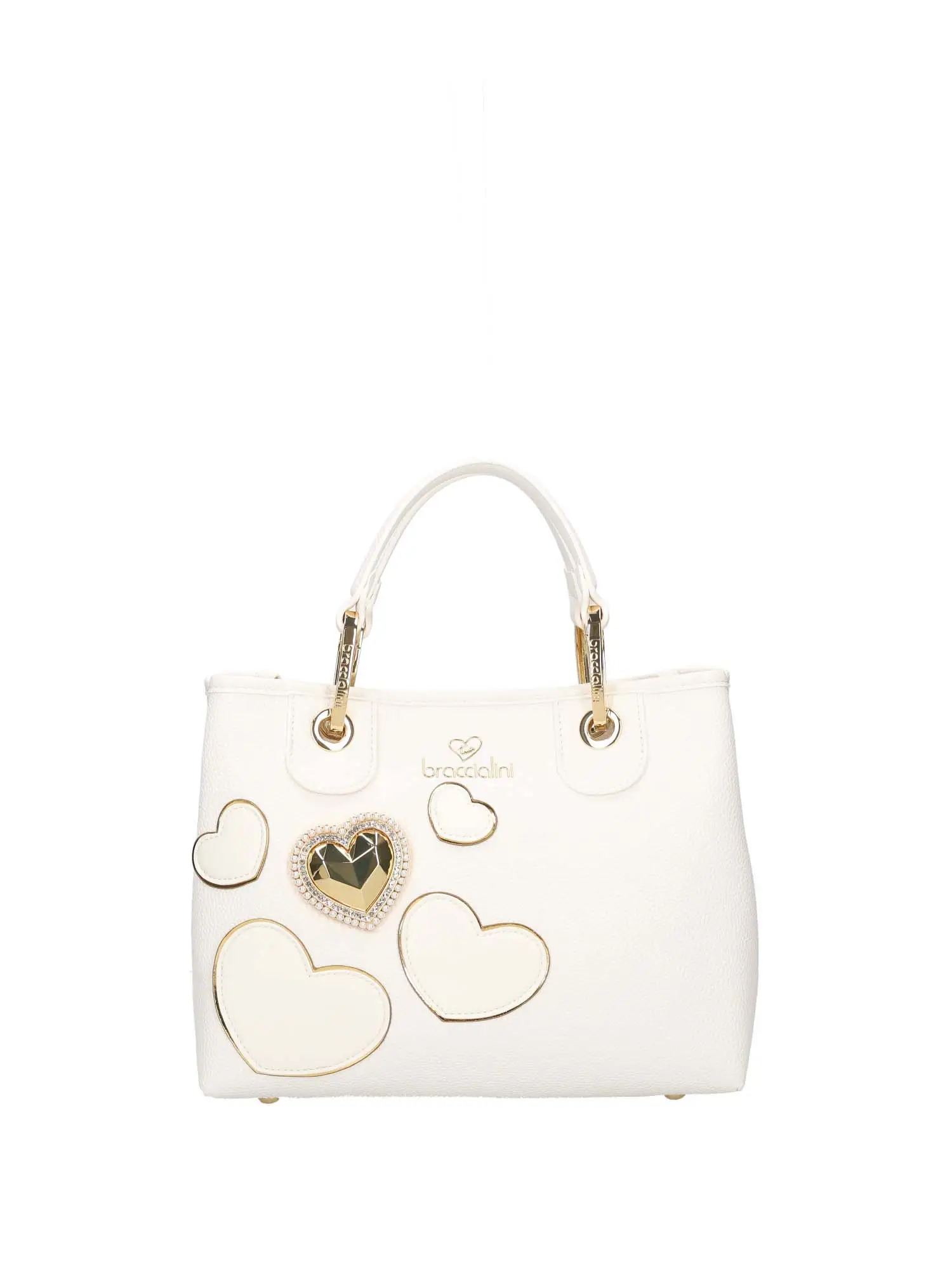 BORSA A MANO DONNA - BRACCIALINI - B18211-YY - BIANCO, UNICA