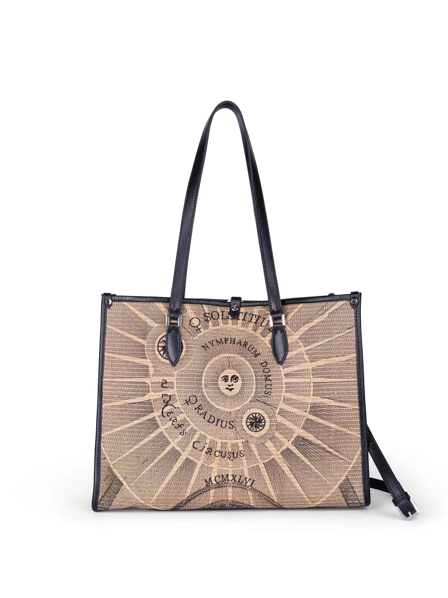 BORSA A SPALLA DONNA - GATTINONI - BEG9S8259WL2 - NERO/NATURALE, UNICA