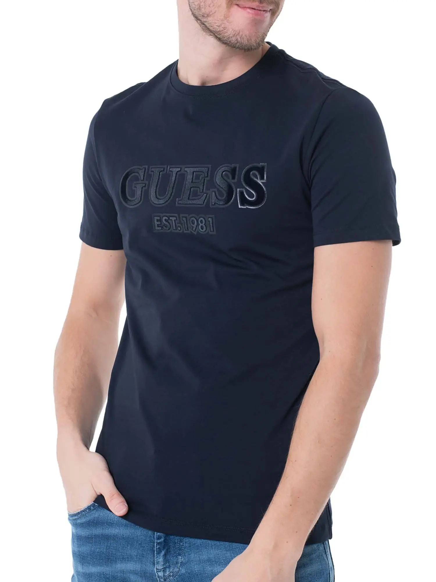 T-SHIRT UOMO - GUESS APPAREL - M5RI12 J1314 - BLU, XXL