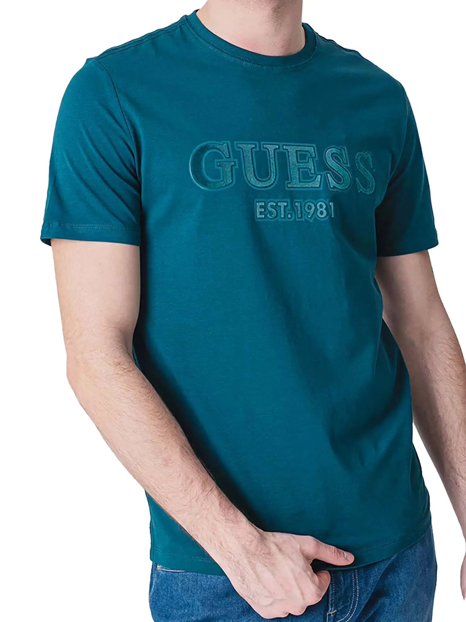 T-SHIRT UOMO - GUESS APPAREL - M5RI12 J1314 - VERDE, XXL