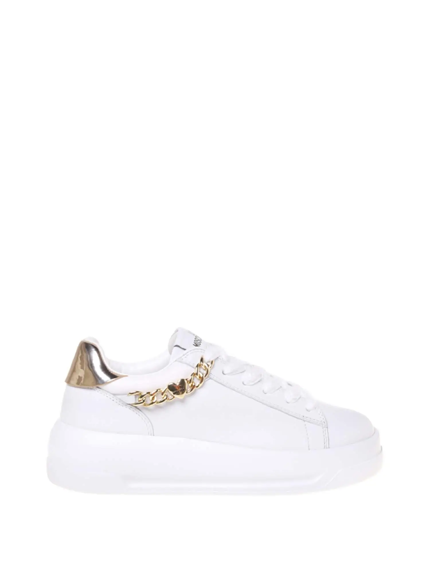 SNEAKERS DONNA - LOVE MOSCHINO - JA15505G0MIAP - BIANCO/PLATINO, 38