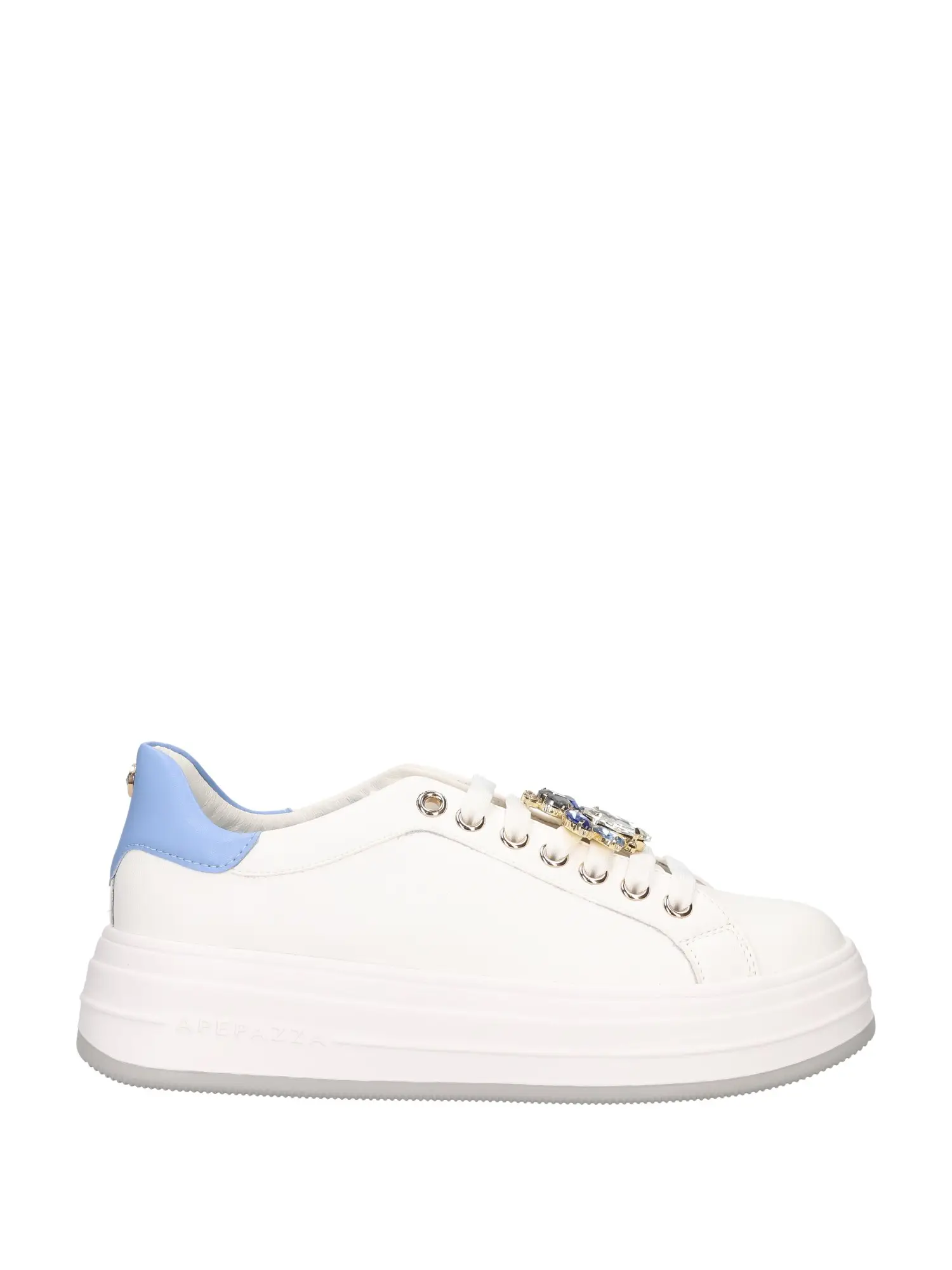 SNEAKERS DONNA - APE PAZZA - S5LIFTY09/LEA - BIANCO/BLU, 39