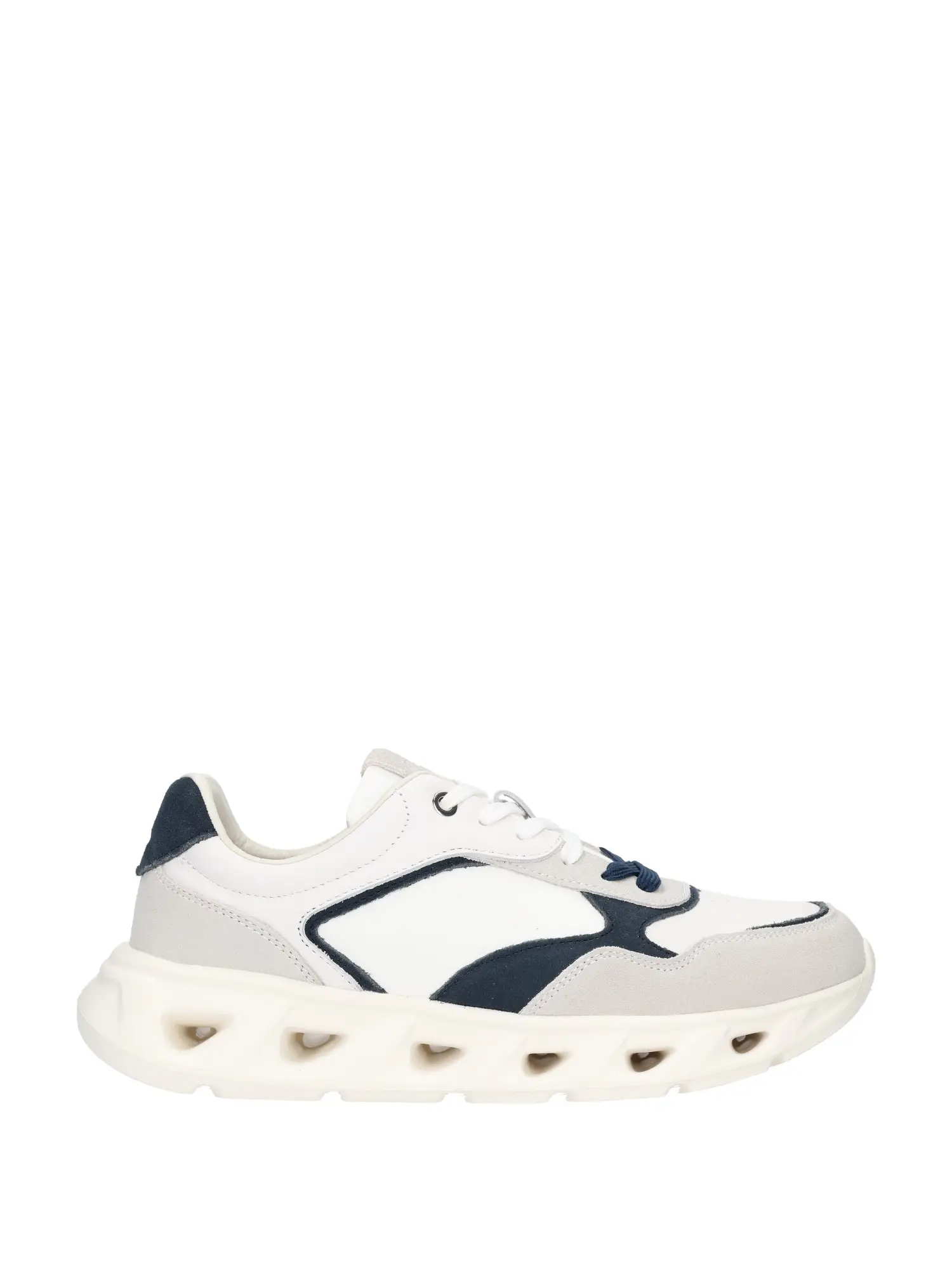 SNEAKERS UOMO - IMPRONTE - IM51010A - BIANCO/NAVY, 45