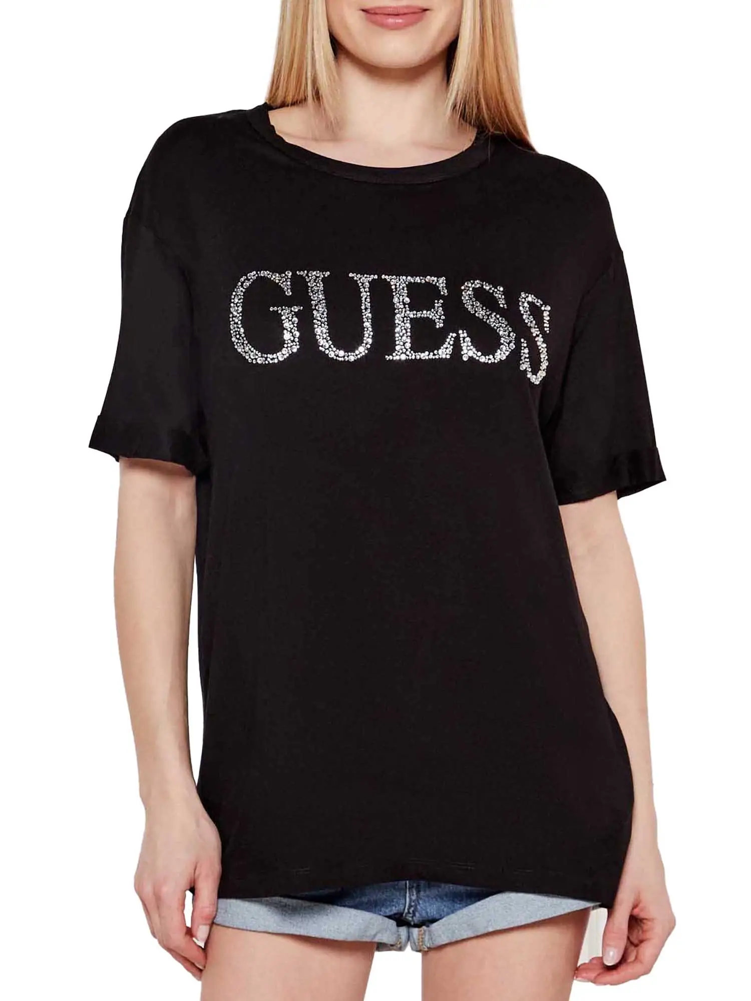 T-SHIRT DONNA - GUESS UNDERWEAR - E5GI07 K68D2 - NERO, L