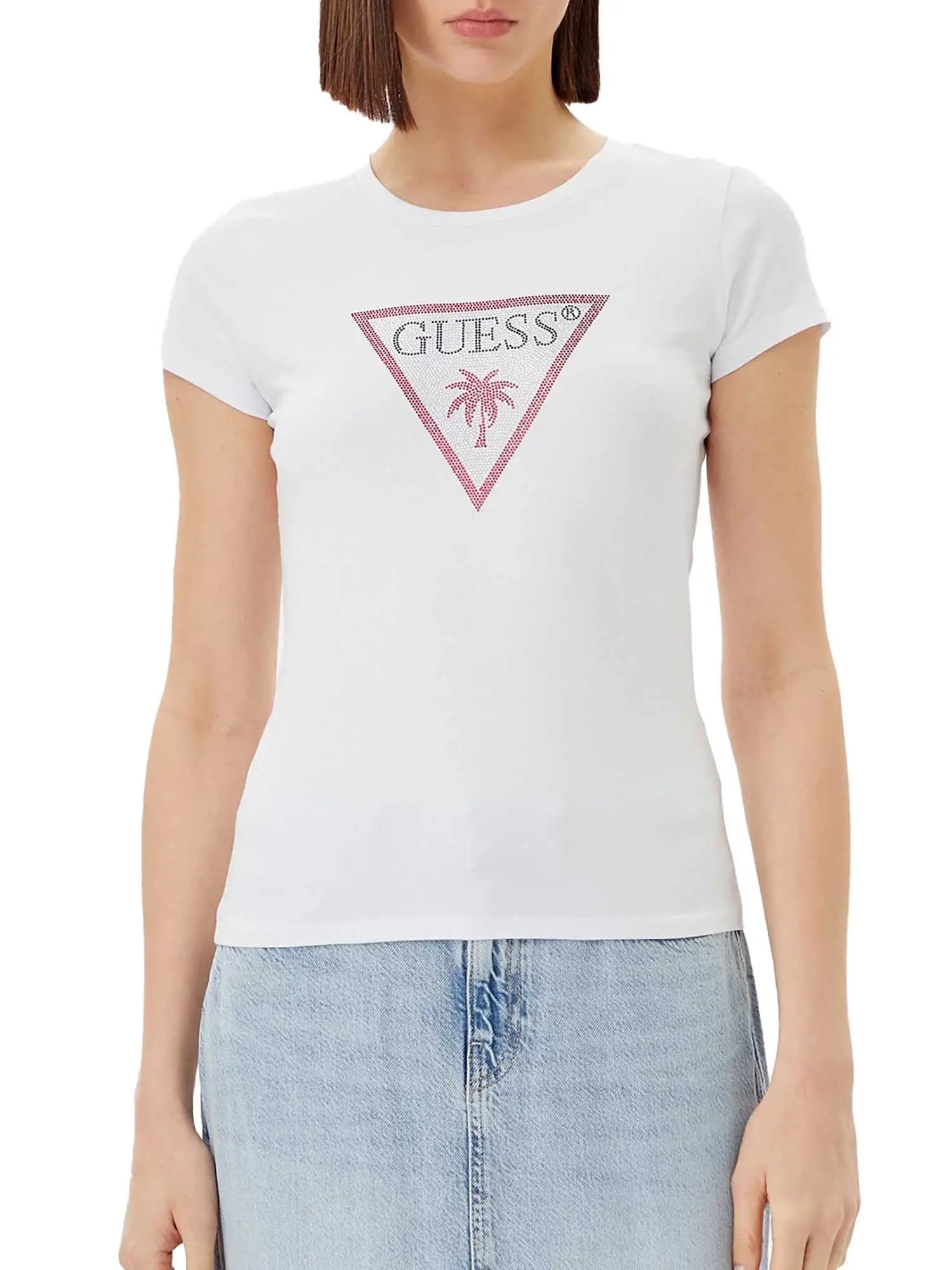 T-SHIRT DONNA - GUESS UNDERWEAR - E5GI08 J1314 - BIANCO, XL