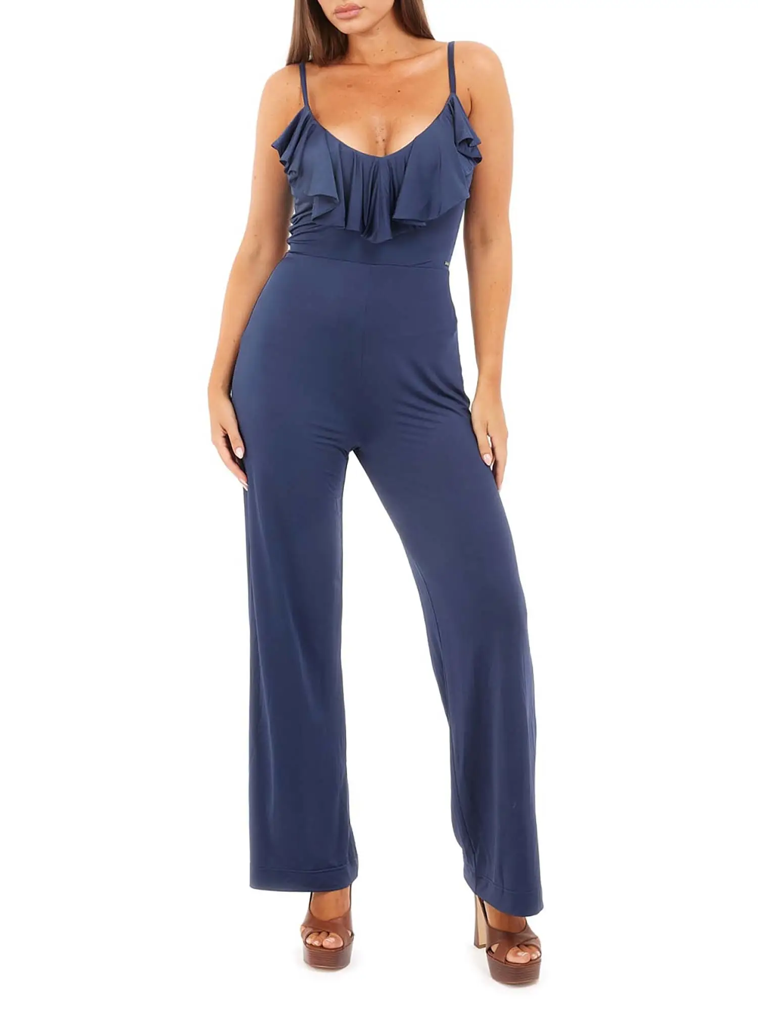 PANTALONE TUTA DONNA - GUESS APPAREL - W5GD72 KBAC2 - BLU, S