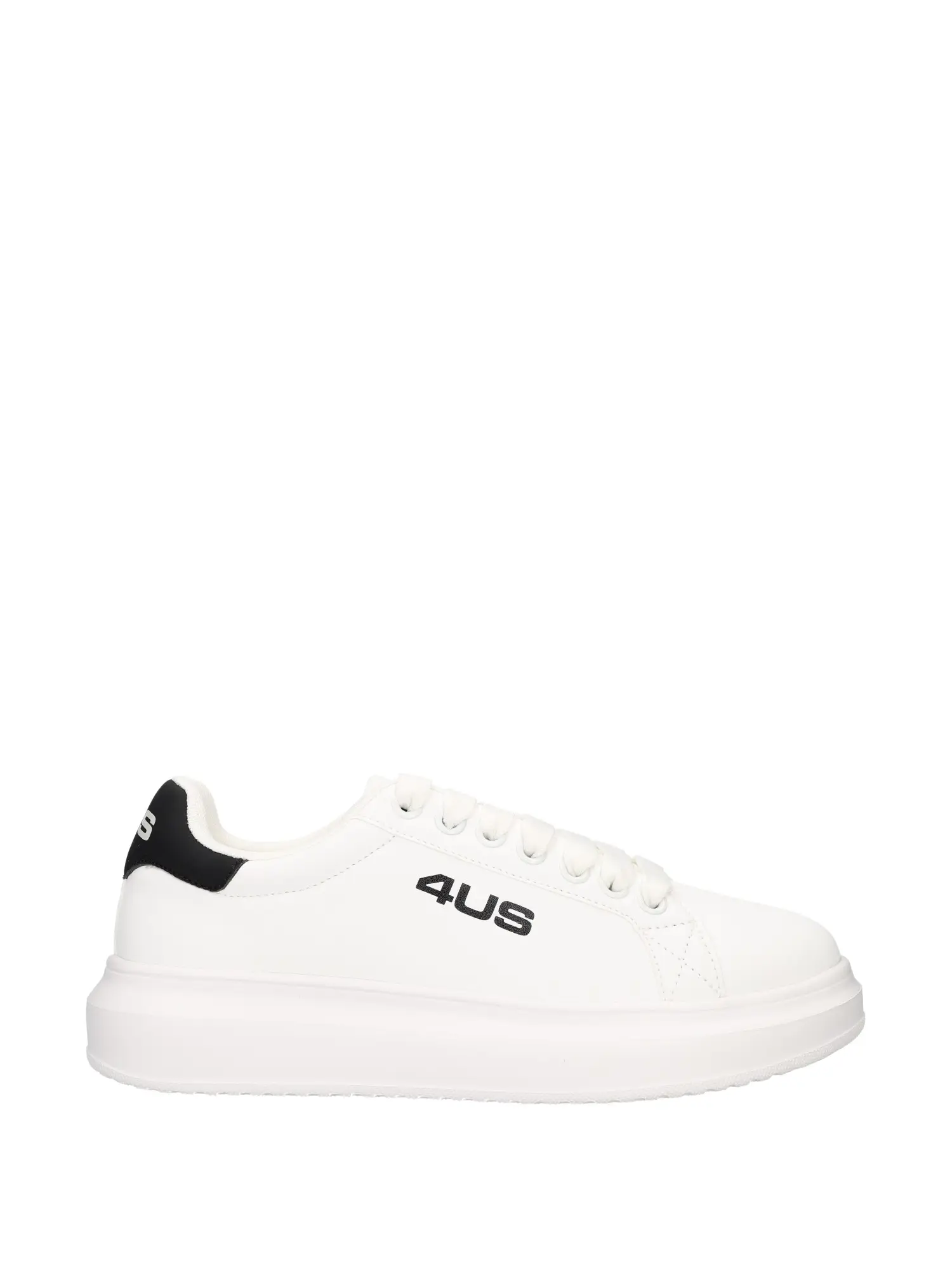 SNEAKERS UOMO - 4US - ADAM 100 - BIANCO/NERO, 41