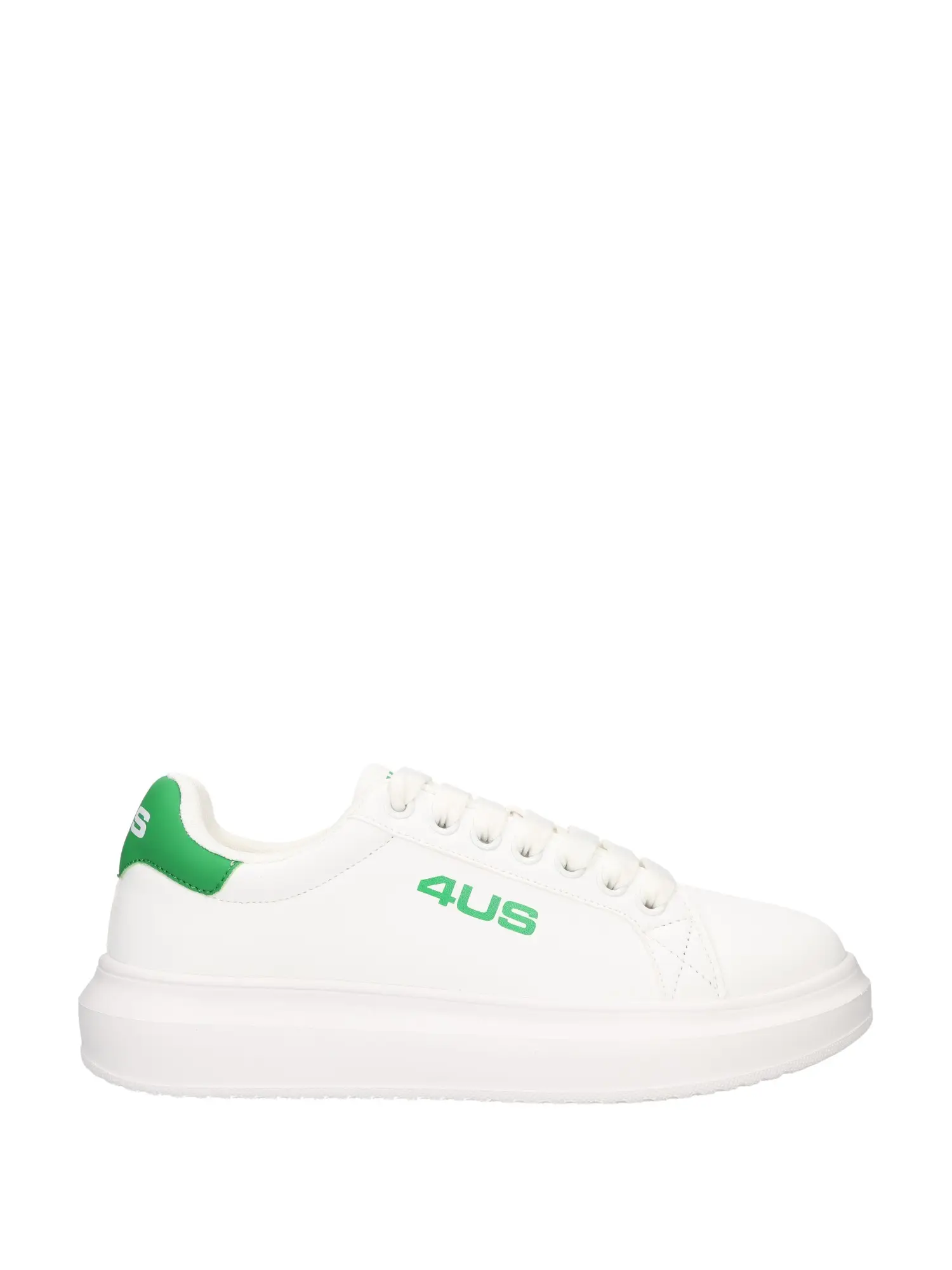 SNEAKERS UOMO - 4US - ADAM 100 - BIANCO/VERDE, 42