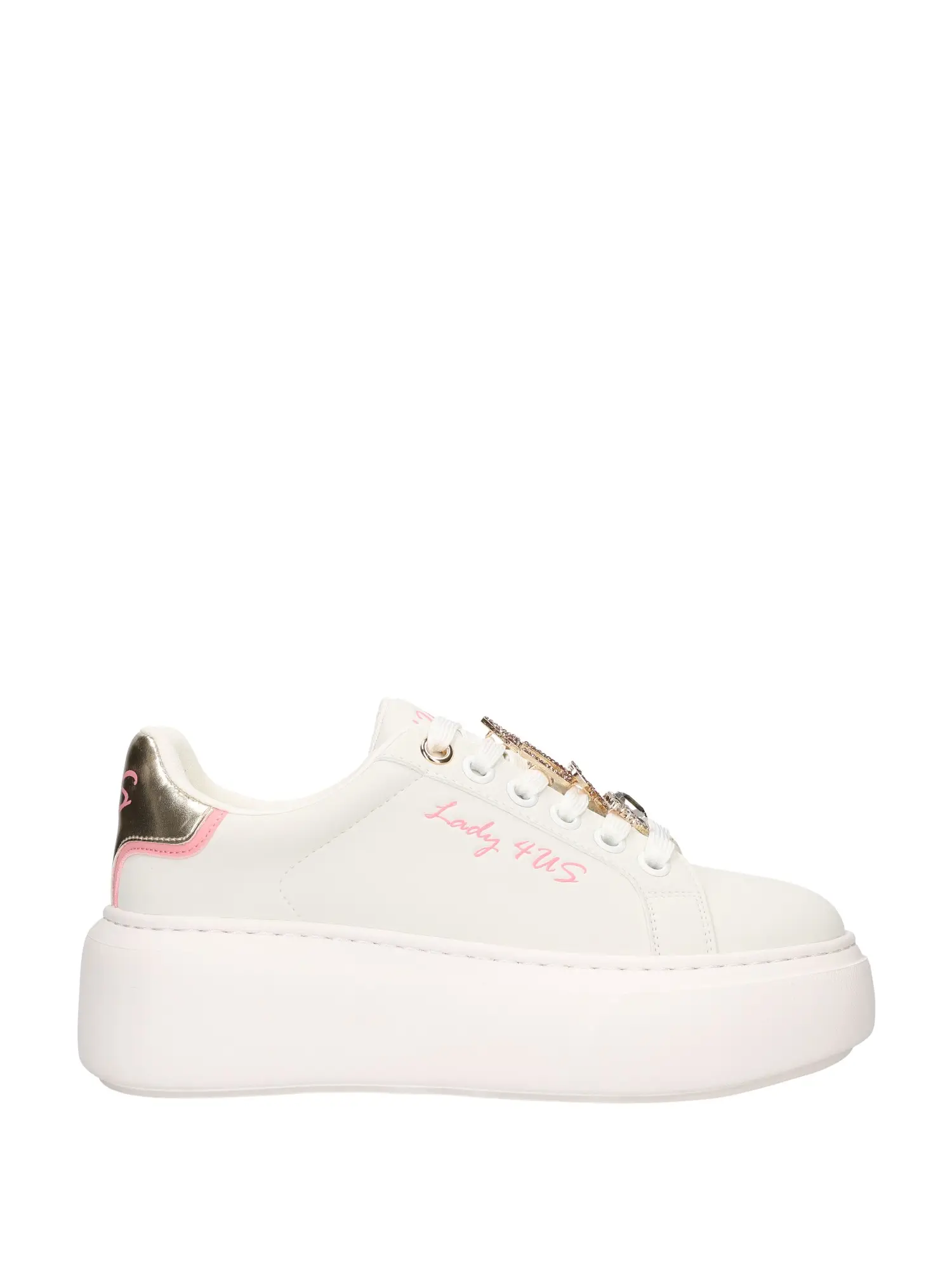 SNEAKERS DONNA - 4US - AFLAME 100 - BIANCO/ORO, 38