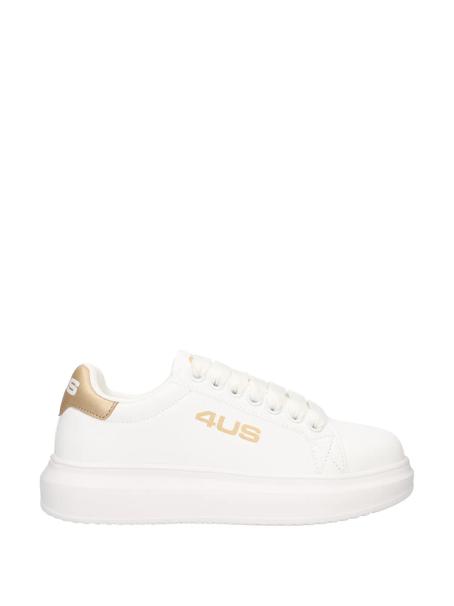SNEAKERS DONNA - 4US - IVY 100 - BIANCO/ORO, 35