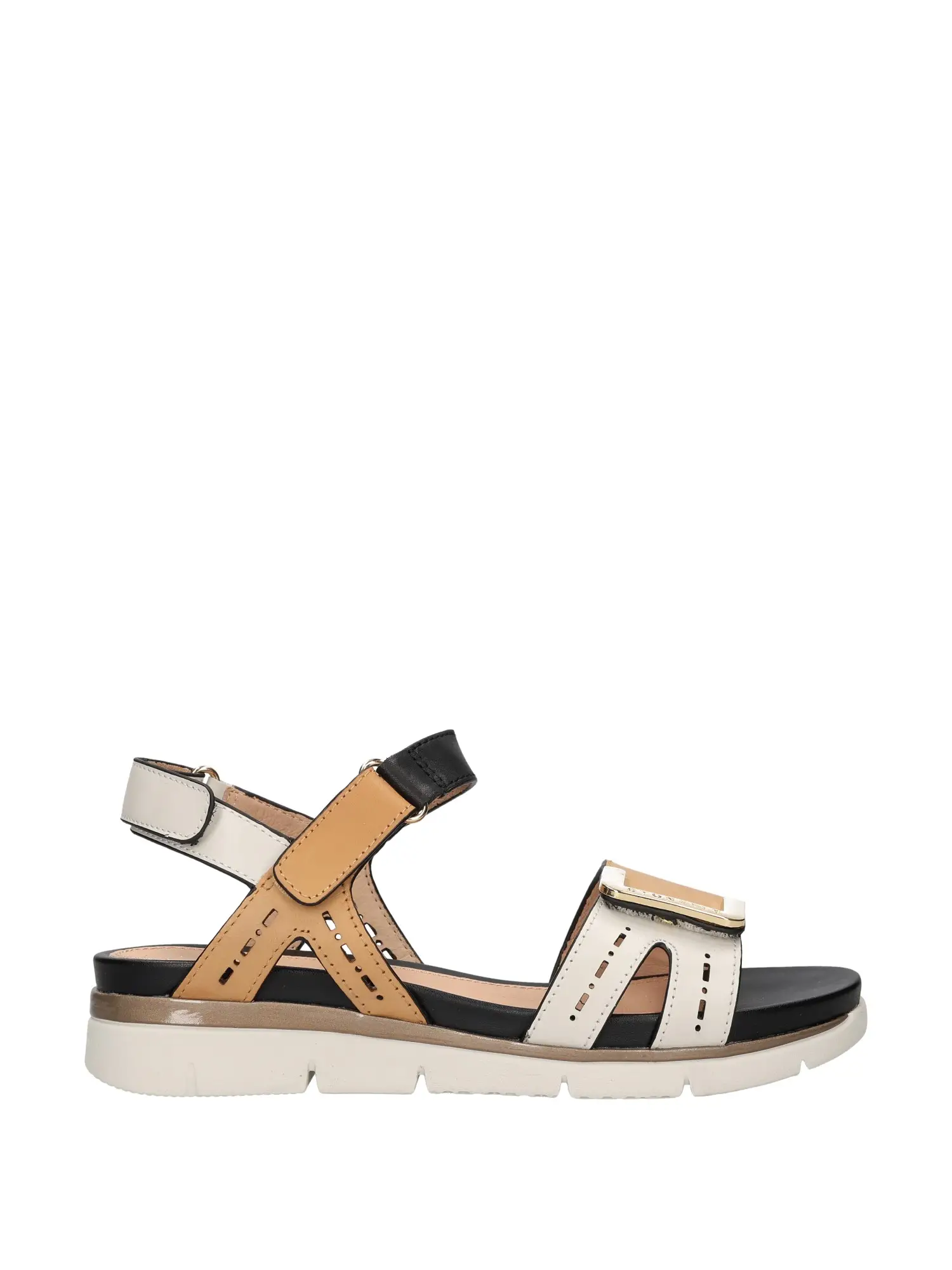 SANDALO DONNA - STONEFLY - 220834 - BIANCO/MARRONE, 38