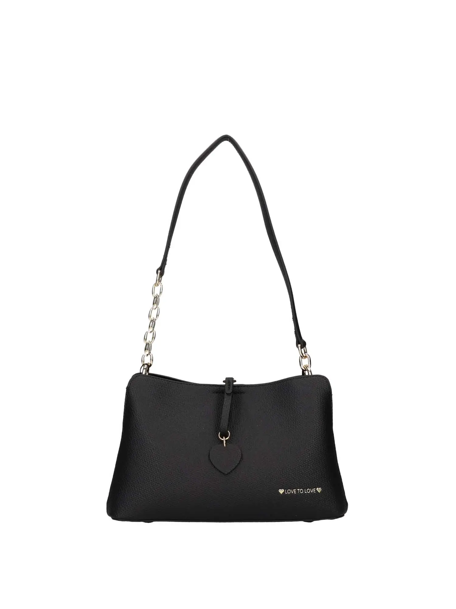 BORSA A SPALLA DONNA - LOVE TO LOVE - LTL-5332 - NERO, UNICA