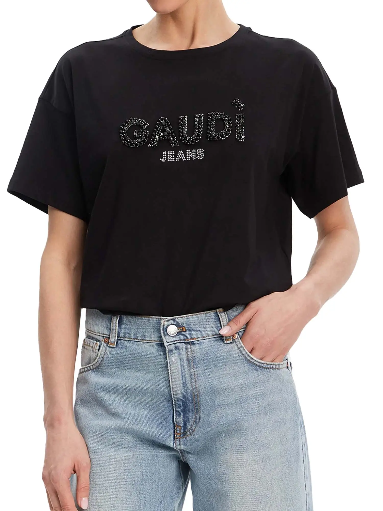 T-SHIRT DONNA - GAUDI JEANS - 511BD64030 - NERO, L