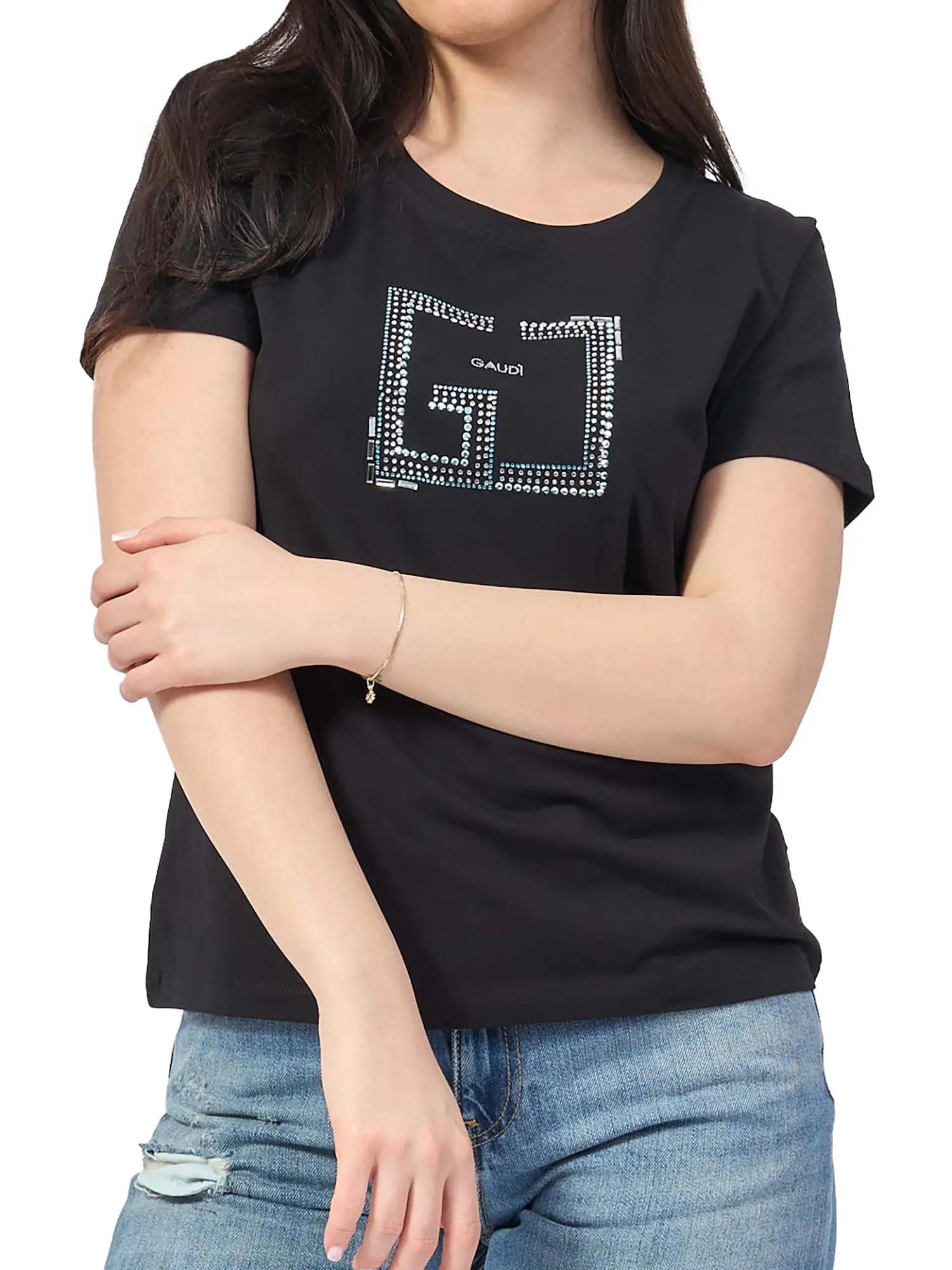 T-SHIRT DONNA - GAUDI JEANS - 511BD64038 - NERO, XL