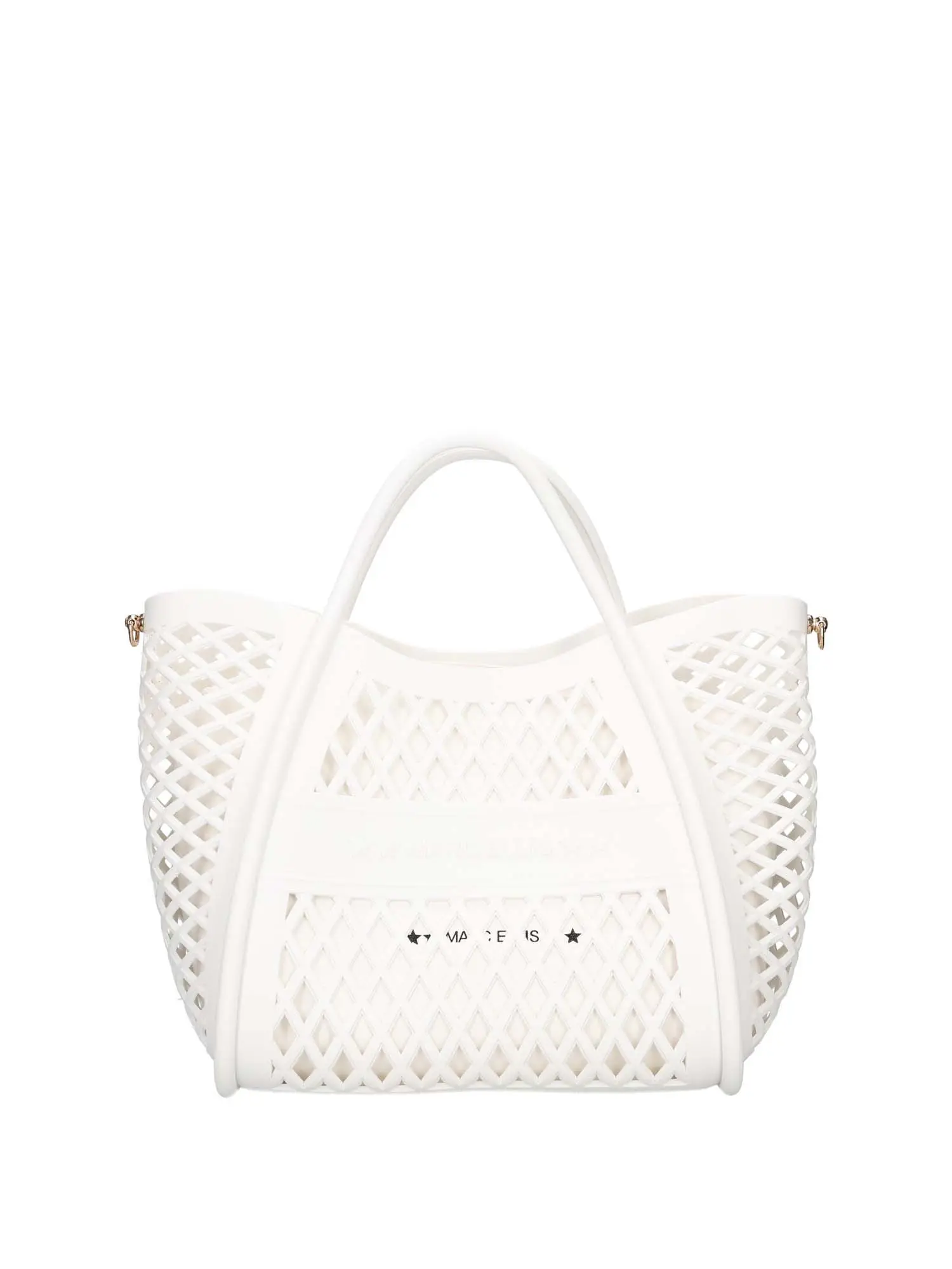 BORSA A MANO DONNA - MARC ELLIS - FLAT BUBY BASKET_25 - BIANCO/ORO, UNICA
