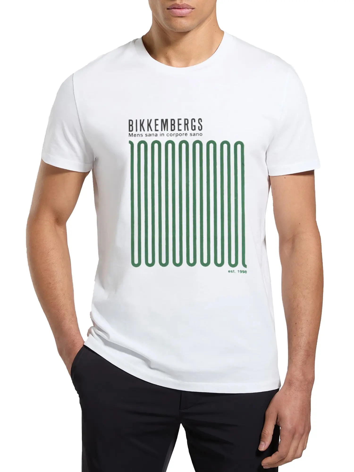 T-SHIRT UOMO - BIKKEMBERGS - BMT0712 - BIANCO, XL