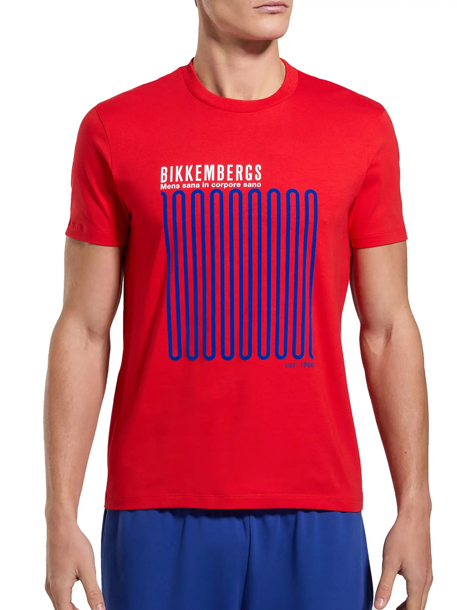 T-SHIRT UOMO - BIKKEMBERGS - BMT0712 - ROSSO, L