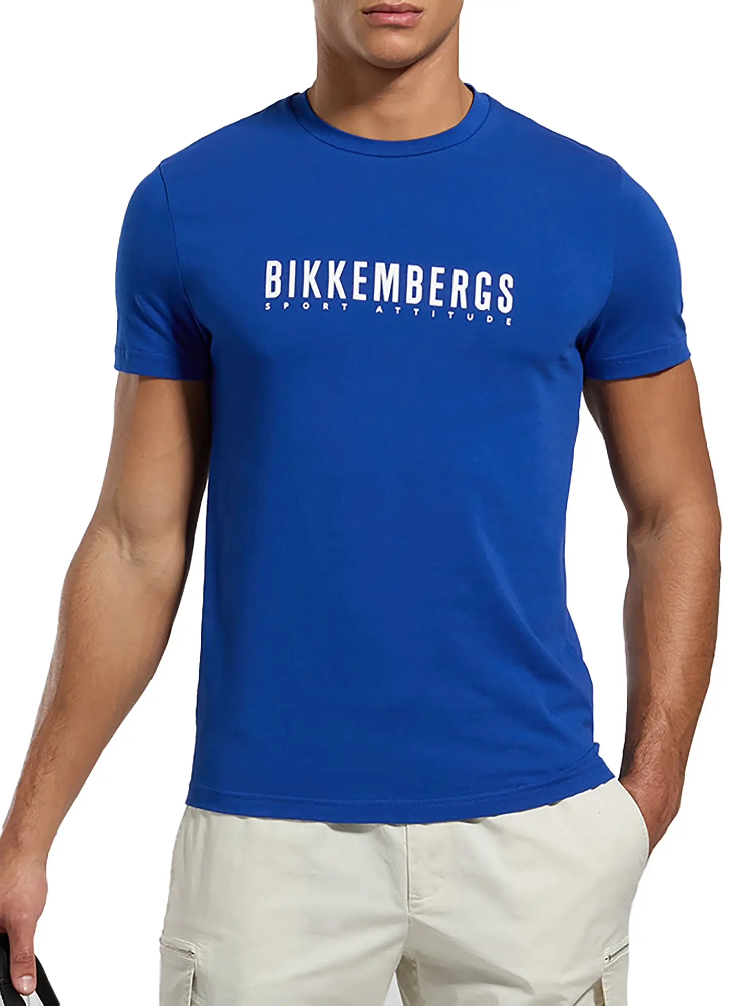 T-SHIRT UOMO - BIKKEMBERGS - BMT0713 - BLU, XXL
