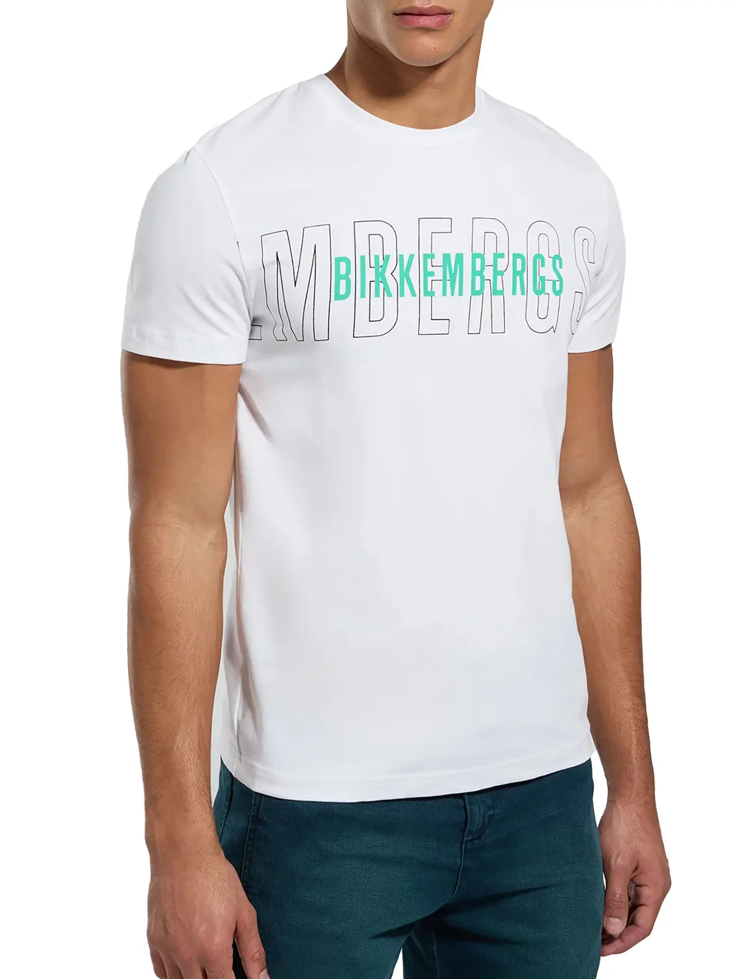 T-SHIRT UOMO - BIKKEMBERGS - BMT0905 - BIANCO, XXL
