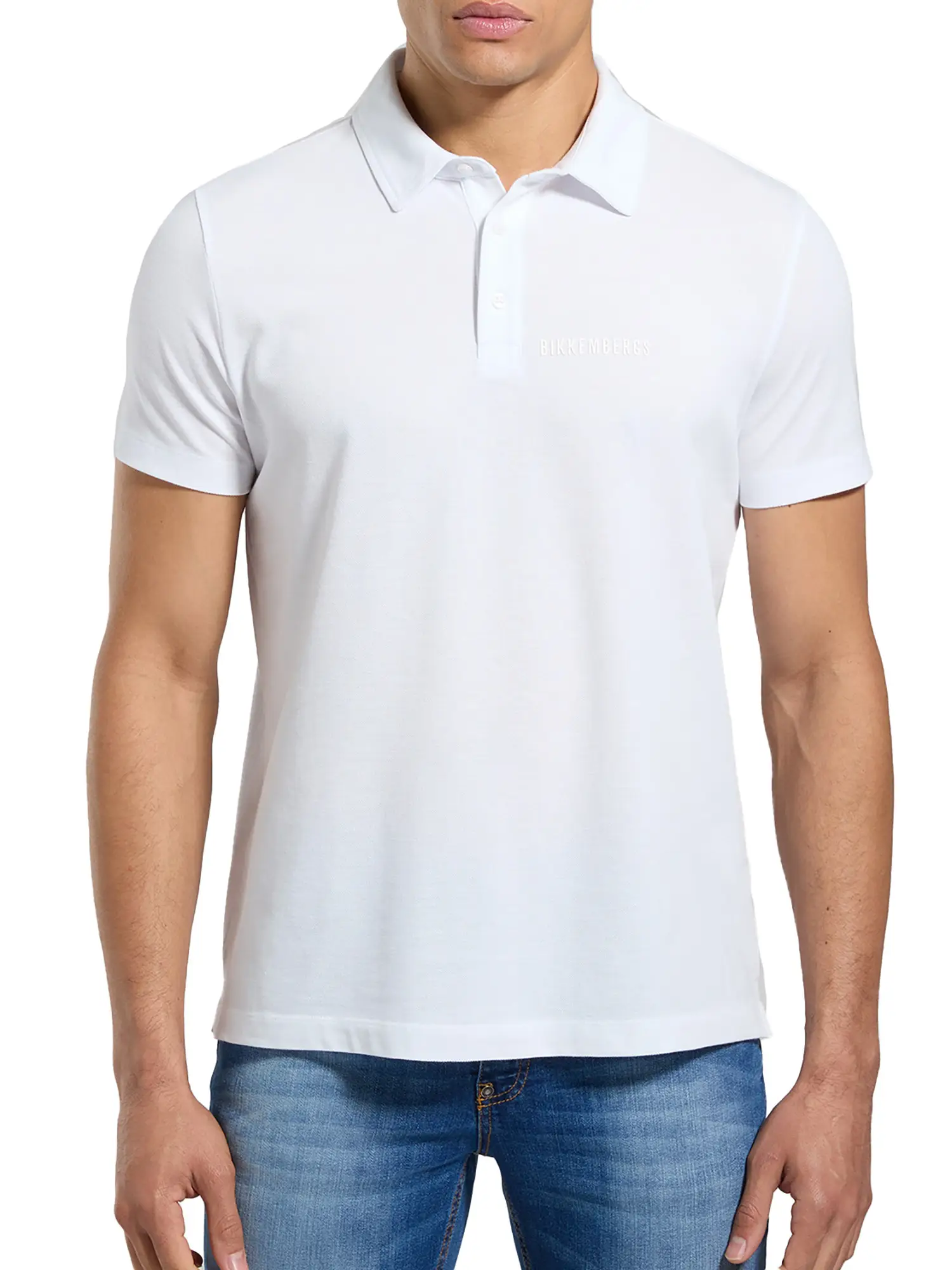 POLO UOMO - BIKKEMBERGS - BMT0930 - BIANCO, XXL